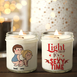 Personalized Gifts For Couple Scented Candle Light This Up, It's Sexy Time - Scented Candle - GoDuckee