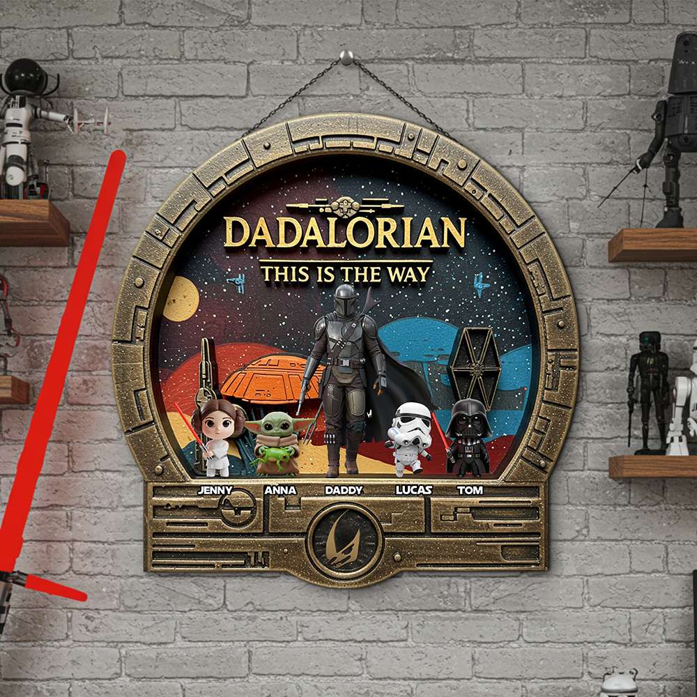 Best Dad In The Galaxy Metal Sign - Personalized Gifts For Dad 02qhtn020525 - Metal Signs - GoDuckee