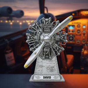 Radial Airplane Engine Acrylic Plaque - Personalized Gifts For Pilot 02OHTN090625 - Shaped Plaques - GoDuckee