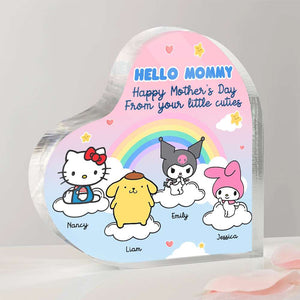 Personalized Gifts For Mom Heart Plaque Your Little Cuties 04htpu270224 - Shaped Plaques - GoDuckee