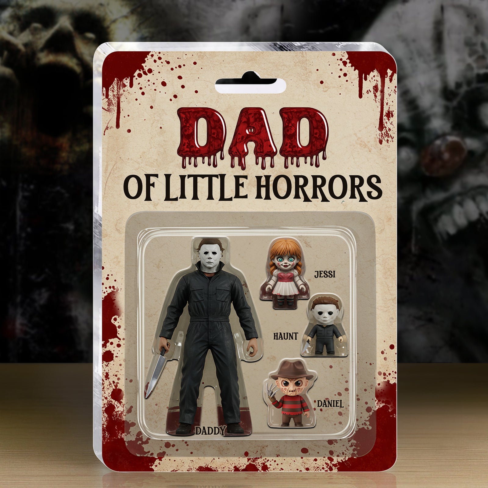 Dad Of Little Horrors Acrylic Plaque - Personalized Gifts For Father 01QHLU260425 - Shaped Plaques - GoDuckee