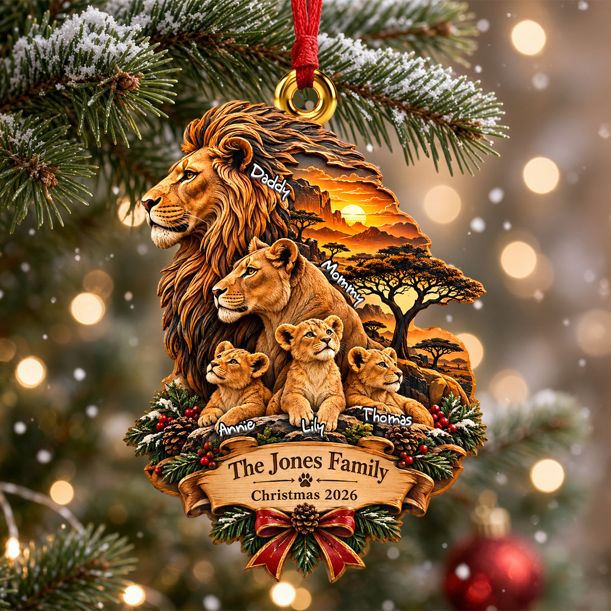 Christmas In The Kingdom Ornament - Personalized Christmas Gifts For Family 02qhdh120926 - Ornament - GoDuckee