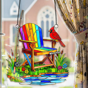 Heaven Fishing Suncatcher Ornament - Personalized Gifts For Fishing Lover Memorial 03OHMG250825 - Ornament - GoDuckee