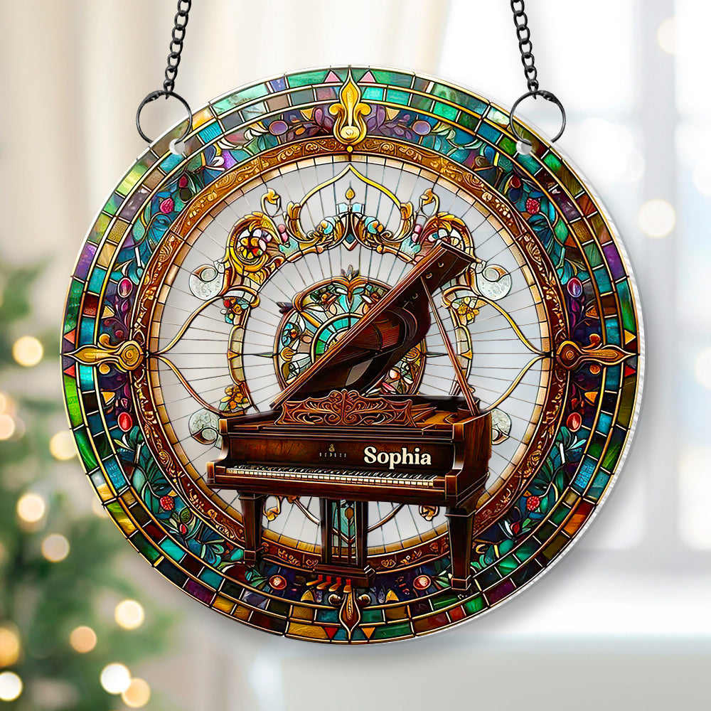 Personalized Gifts For Music Lovers, Piano Suncatcher Ornament 02ACDT040924 - Ornament - GoDuckee