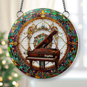 Personalized Gifts For Music Lovers, Piano Suncatcher Ornament 02ACDT040924 - Ornament - GoDuckee