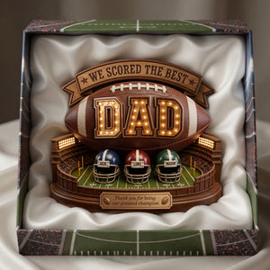 USA Football Best Dad Acrylic Plaque - Personalized Gifts For Dad 05PALU040526 - Shaped Plaques - GoDuckee