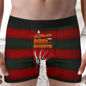 Personalized Gifts For Couple Matching Underwear, Horror Movie Couple 02NAQN140824 - Boxer Briefs - GoDuckee