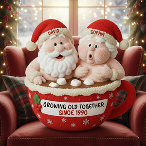 Funny Old Couple Pillow - Personalized Gifts For Couple Christmas Pillow 04OHTN111125 - Pillow - GoDuckee