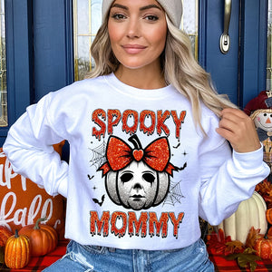 Personalized Gifts For Mom Glitter Shirt, Spooky Mama 01qhqn180924 - Shirts - GoDuckee