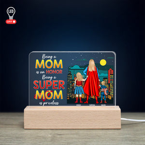 Personalized Gifts For Mom LED Light Being A Mom Is An Honor 03toqn040324pa - Led Lights - GoDuckee