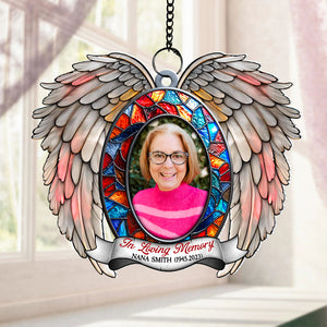 Custom Photo Gifts For Heaven Christmas Suncatcher Ornament 04HUTN241024 - Ornament - GoDuckee