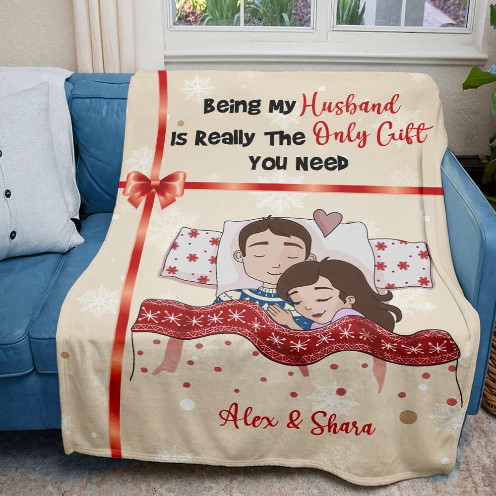 Personalized Gift For Couples, Couple Christmas Blanket 01TOMH231024HG - Blanket - GoDuckee