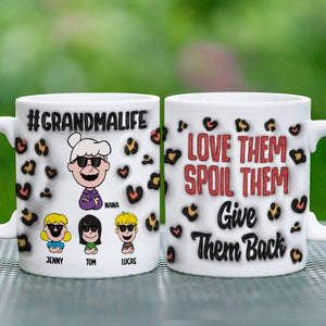 Personalized Gifts For Grandma Coffee Mug 03katn170225hh Grandma Life: Love Them Spoil Them - Coffee Mug - GoDuckee