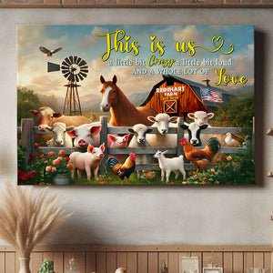 Personalized Gift For Farmer Family Canvas Print, Happy Farm Life 01qhtn131224 - Poster & Canvas - GoDuckee