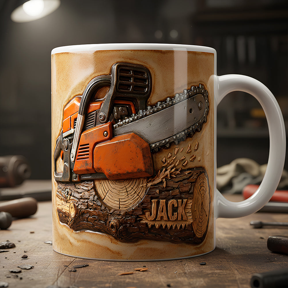 Chainsaw Coffee Mug Personalized Gifts For Lumberjack 05TGDT271125 - Coffee Mug - GoDuckee