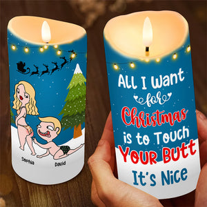 Personalized Gifts For Couple LED Candle 01ohtn301024hh Touch Your Butt It's Nice - Led Candle - GoDuckee