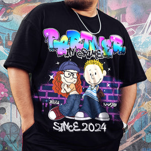 Personalized Gifts For Couples Shirt Partner In Crime Y2K Style 02XQLU030125HG - Shirts - GoDuckee