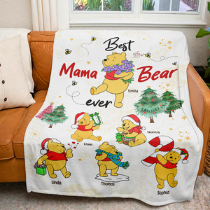 Personalized Christmas Gifts For Mom Blanket, Best Mama Bear Ever 03kapu130924 - Blanket - GoDuckee