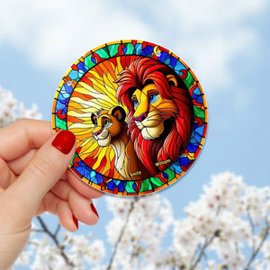 Personalized Gifts For Couple Suncatcher Ornament 99acqn060924 Lion Couple - Ornament - GoDuckee