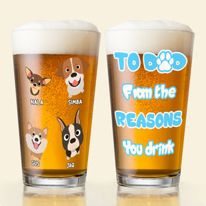 Personalized Gifts For Dog Dad Beer Glass 04qhmh140524 Father's Day Gift - Drinkware - GoDuckee