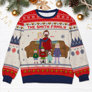 Personalized Gifts For Family Love Movie Sweatshirt Ugly Christmas 05XQQN221124HG - AOP Products - GoDuckee