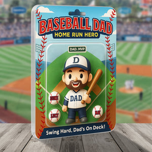Home Run Dad Acrylic Plaque Personalized Gifts For Dad 02TODT280425 - Shaped Plaques - GoDuckee