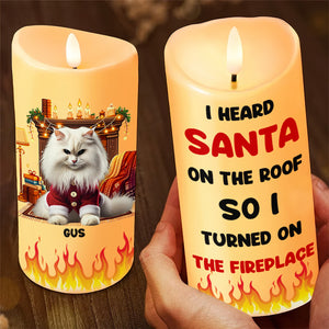 Custom Photo Gifts For Pet Lovers Led Candle, Turned On The Fireplace 02TGLU281024 - Led Candle - GoDuckee