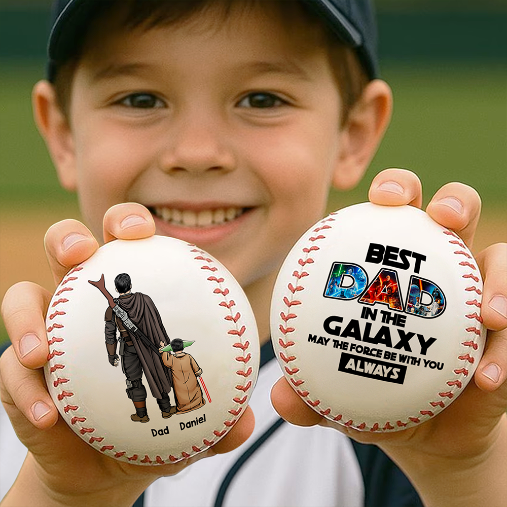 Personalized Gift For Dad Baseball Mother's Day - Best Dad In The Galaxy 062ACHU050425HHHG - Baseball - GoDuckee