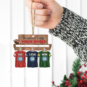 Personalized Gifts For American Football-Loving Family Christmas Ornament 01huhu051024 - Ornament - GoDuckee