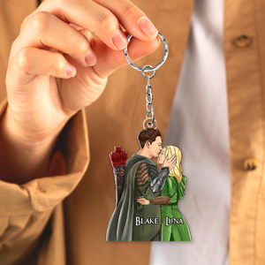 Personalized Gifts For Couple Keychain Hugging Couple 023QHHU110125TM - Keychains - GoDuckee