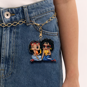 Besties Keychain - Personalized Gifts For Friends 02QHHU020525HH - Keychains - GoDuckee