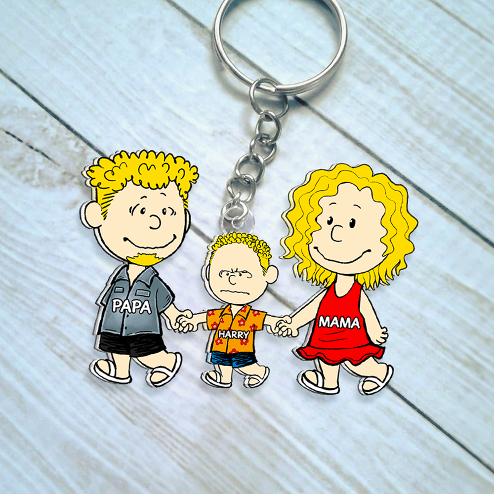 Personalized Gifts For Family Keychain 06QHHU150125HH - Keychains - GoDuckee