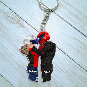 Personalized Gifts For Biker Couple Keychain 12qhhu150125hh - Keychains - GoDuckee