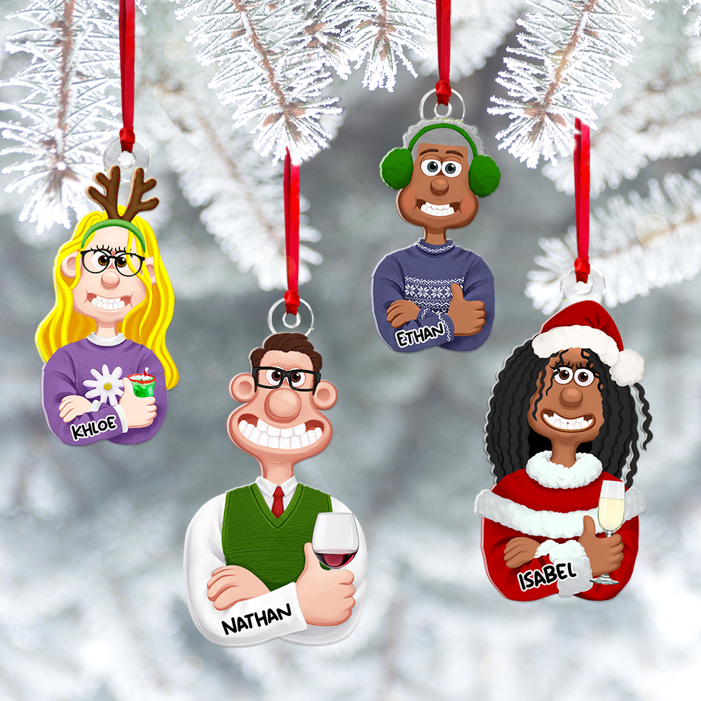 Personalized Gifts For Family Christmas Ornament 03qhhu291124pa - Ornament - GoDuckee