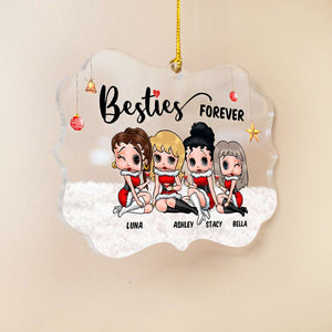 Bestie Forever, Gift For Bestie, Personalized Medallion Ornament, Best Friends Ornament, Christmas Gift 04HUHU280723HH TT - Ornament - GoDuckee