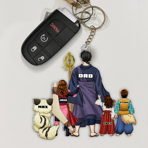 Demon Dad Keychain - Personalized Gifts For Dad 10qhhu020525pa - Keychains - GoDuckee