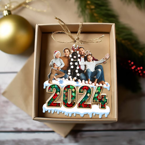 Custom Photo Gifts For Family Acrylic Ornament 01qhhu300924 - Ornament - GoDuckee