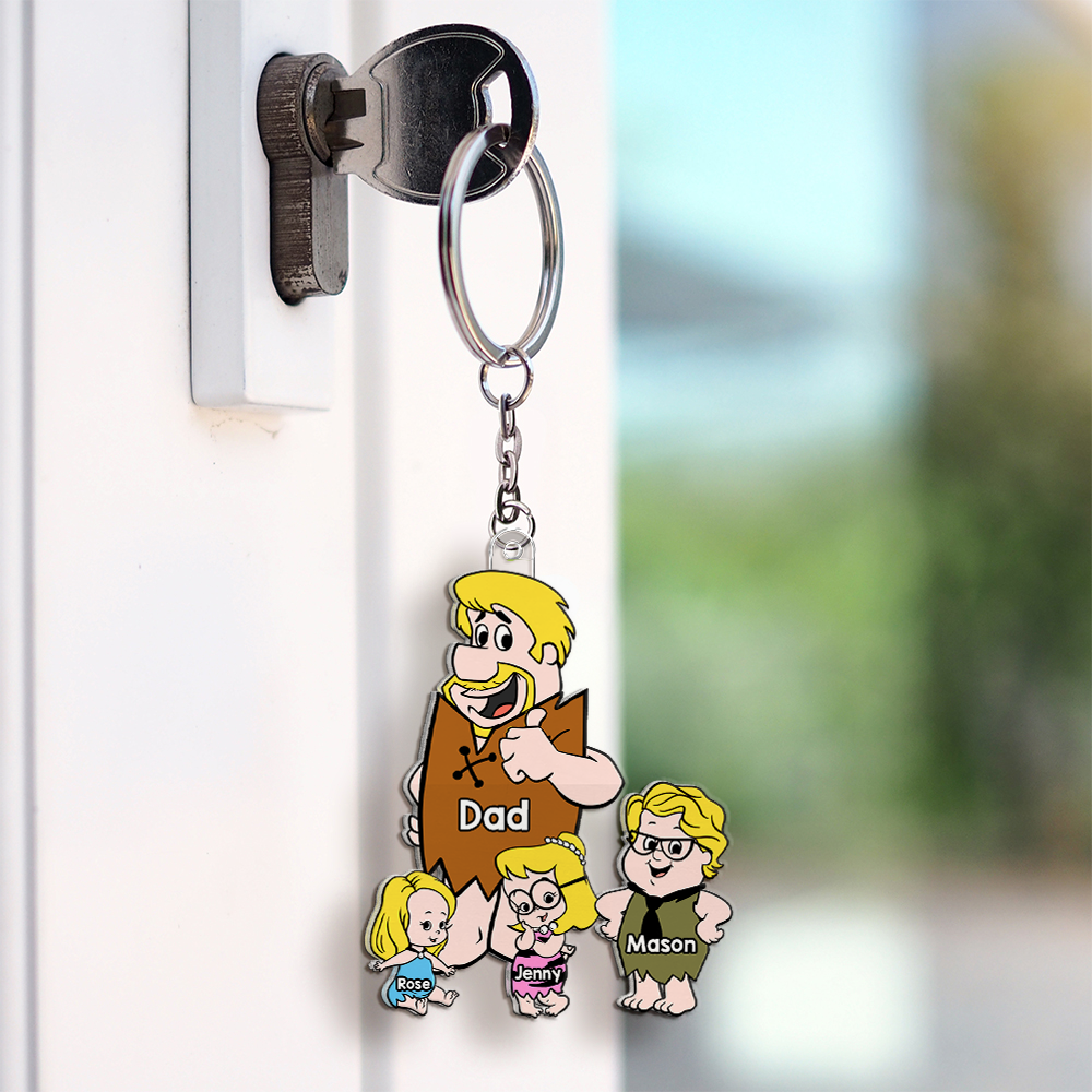 Best Dad Ever Keychain Personalized Gifts For Dad 04QHHU160525PA - Keychains - GoDuckee