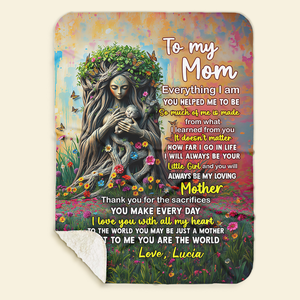 Personalized Gifts For Mom Blanket 02hupu170225 You Are The World - Blanket - GoDuckee