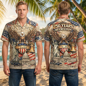 Celebrate America 250th Anniversary Hawaiian Shirt - Personalized Gifts For Patriots 01hutn250626