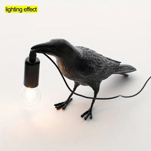 Halloween Party Crow Lamp, Cute Black Crow Table Lamp 03ACXX081024 - - GoDuckee