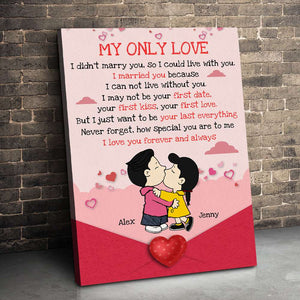 Personalized Gifts For Cartoon Lover Canvas Poster Couple Valentine 04XQMH051224HG - Poster & Canvas - GoDuckee