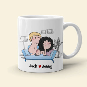 At Least Pull My Hair-Gift For Couple-Personalized Coffee Mug-Funny Couple Mug - Coffee Mug - GoDuckee