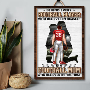 Personalized Gifts For Mom Wood Sign Football Mom - Wood Signs - GoDuckee