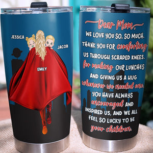 Personalized Gifts For Mom Tumbler Thank You For Comforting Us Through Scraped Knees 01QHPU050224HH Mother's Day Gifts - Tumbler Cups - GoDuckee