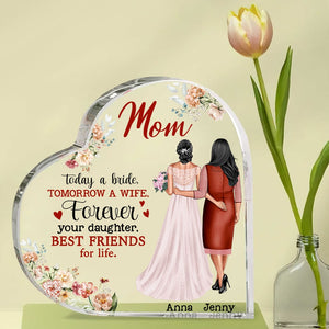 Sentimental Gift from Mother to Daughter on Wedding Day, Today A Bride, Tomorrow A Wife, Forever Your Daughter, Personalized Plaque, Gift For Daughter - Decorative Plaques - GoDuckee