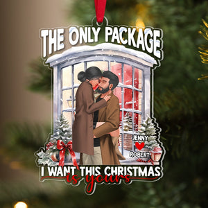 Couple, I Want This Christmas Is Yours, Personalized Ornament, Christmas Gifts For Couple - Ornament - GoDuckee