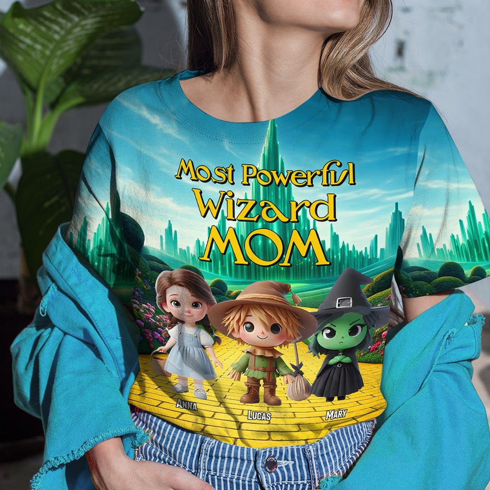 Personalized Gifts For Mom Shirt 04katn250225 Most Powerful Wizard Mom - AOP Products - GoDuckee