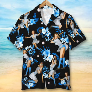 Pinup Girls Baseball Hawaiian Shirt 03OHTN170723 - Hawaiian Shirts - GoDuckee