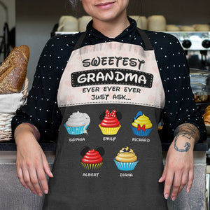 Personalized Gifts For Grandma Aprons Sweetest Grandma Ever 04qhqn150124qnpa - Aprons - GoDuckee